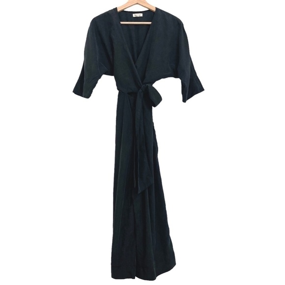 URBAN OUTFITTERS Silence Noise Wide Leg Kimono Wrap Crop Culotte Jumpsuit - Picture 8 of 14